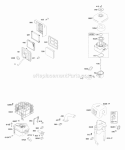 Air Cleaner Exhaust System Diagram and Parts List for 122432-0120-E1  Briggs and Stratton Engine
